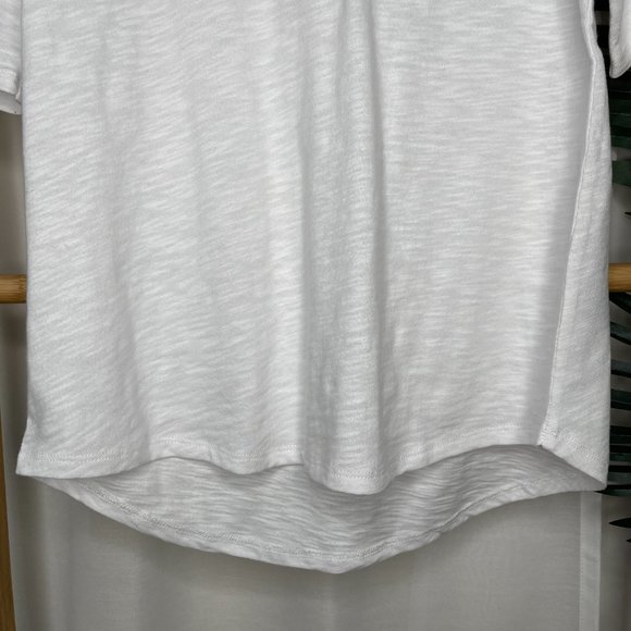 SOLD NWT Decjuba White Henley T-Shirt Top Tee Size XS Cotton Slub Short Sleeve - Picture 7 of 12